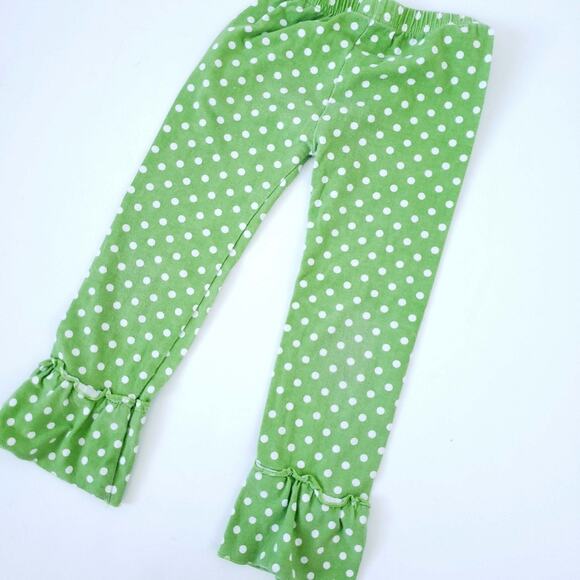 Green, Navy Chevron Polkadot Matching Set Sz 5 Girls Spring Outfit - Picture 7 of 7